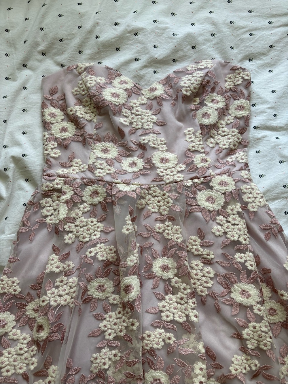 Strapless prom dress